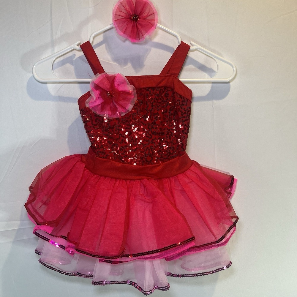 Revolution Small SC Red Sequin tutu dance costume Twistin the Night Away Jazz